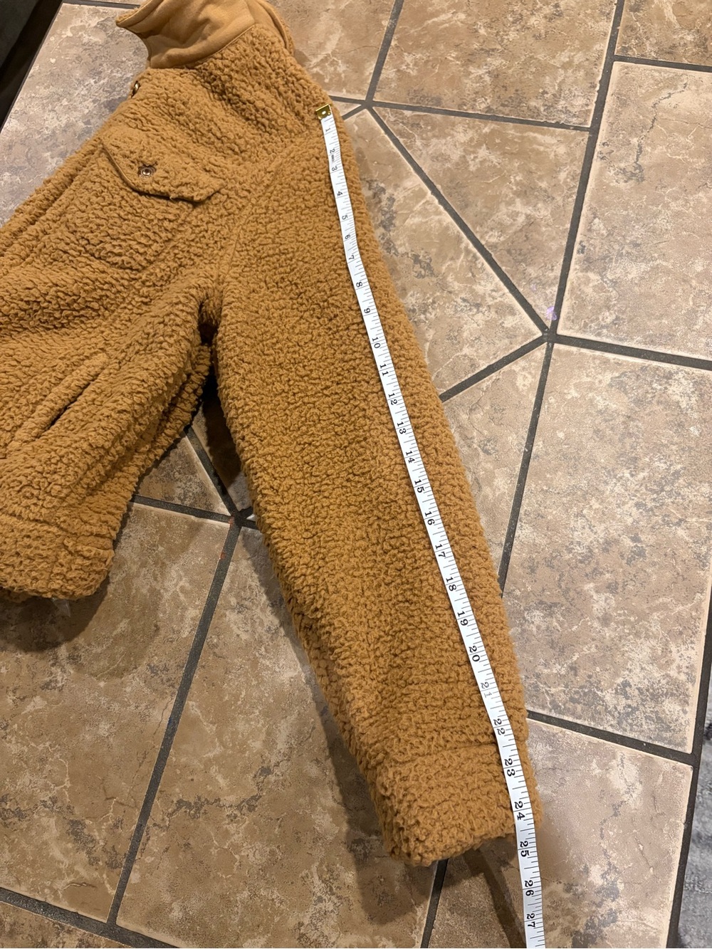 Natural Reflections Sherpa Fleece Trucker Jacket Camel Brown women’s small NWT - Picture 15 of 17